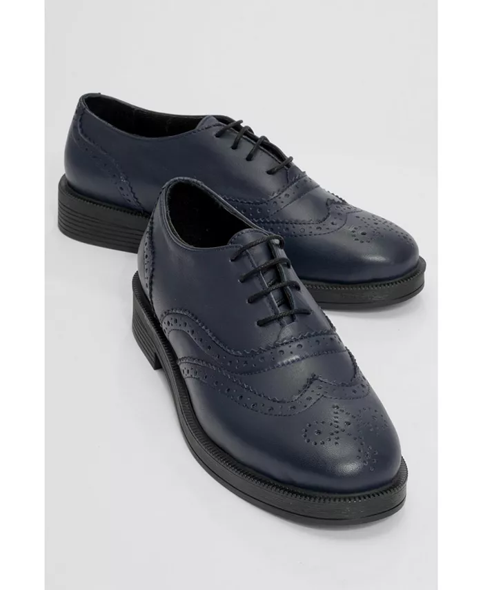 Кожаные оксфорды Avra для женщин Forever & Always Shoes, синий