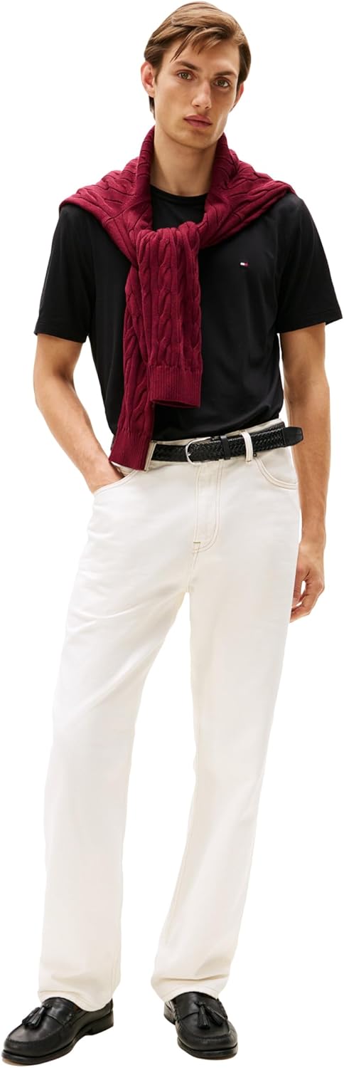 Мужские футболки Tommy Hilfiger Dry Fit с коротким рукавом и влагоотводящими свойствами, Black — фото 3