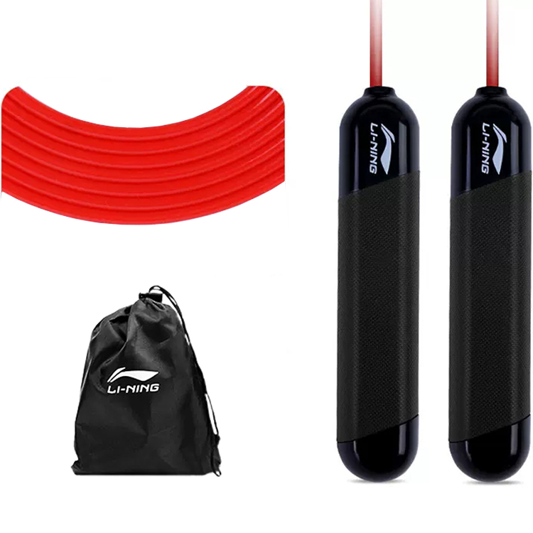 

Аэробная скакалка для сжигания жира для взрослых с тросом pvc LINING, черный