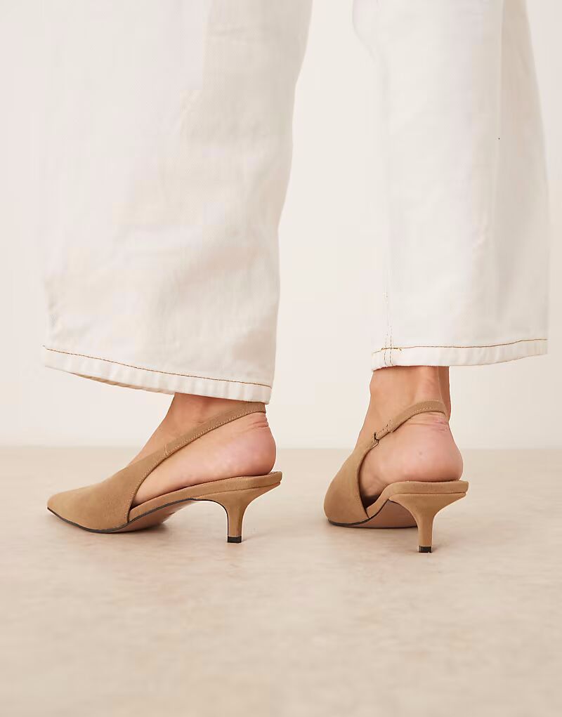 Туфли ASOS DESIGN Sydney на каблуке-рюмочке из серо-коричневой замши — фото 2