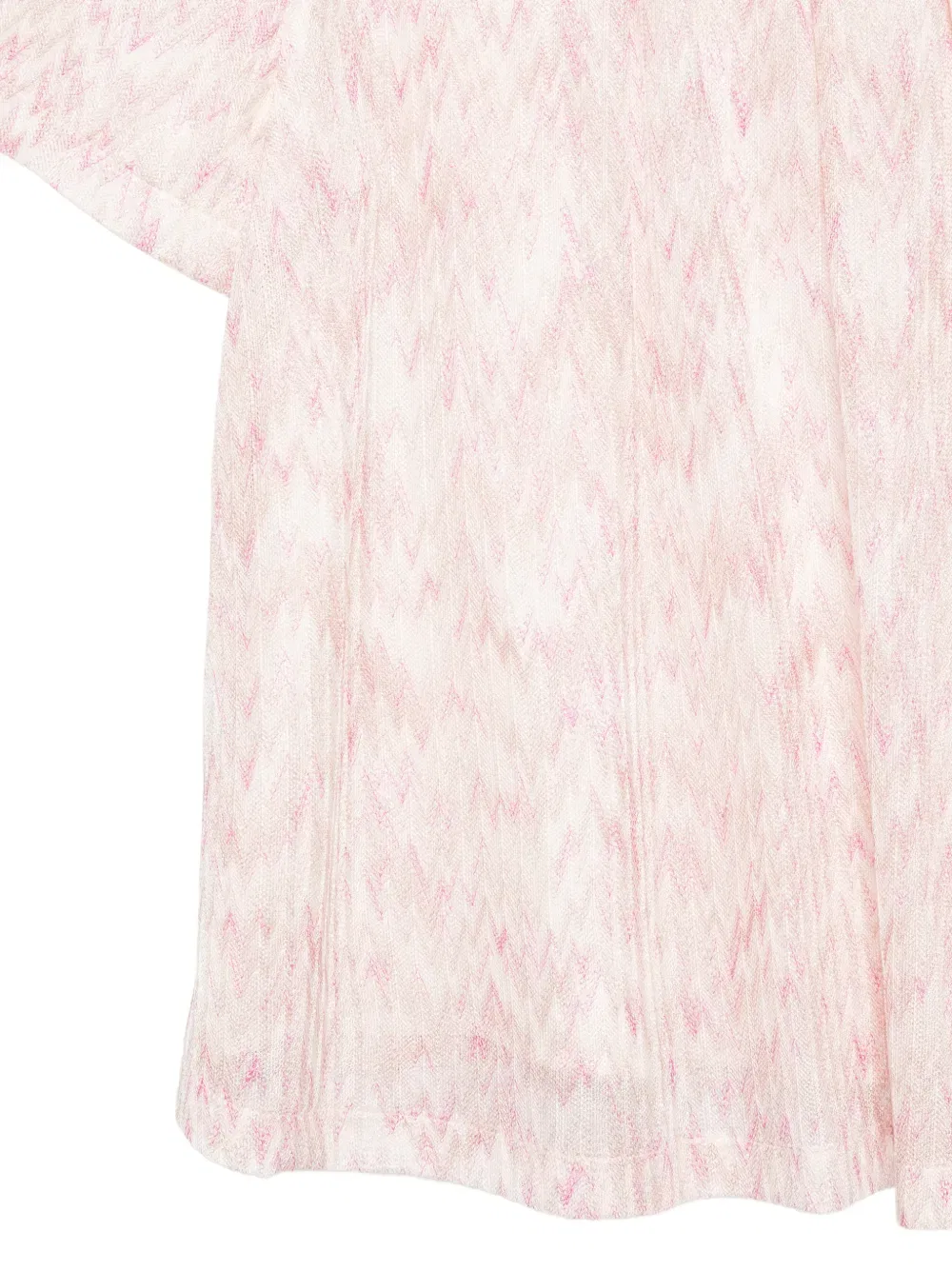 Топ с короткими рукавами и узором зигзаг Missoni Kids, белый — фото 3