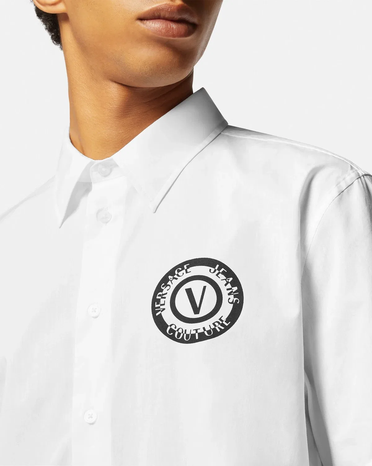 Рубашка V-Emblem VERSACE, белый — фото 3