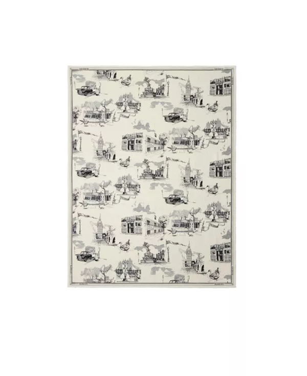 

Достопримечательности Лондона, шерстяной шелковый шарф Burberry, мультиколор