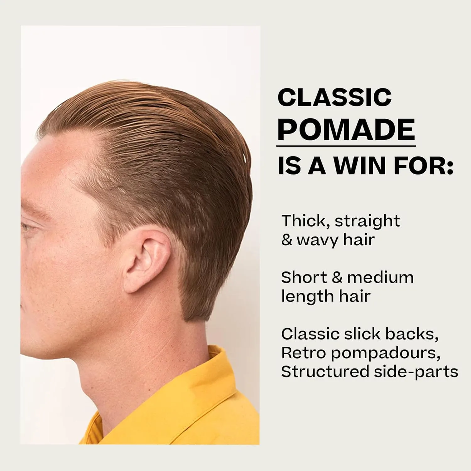 Classic Pomade для мужчин BYRD Hairdo Products, 2 шт - сильная фиксация, глянцевый блеск, гибкая текстура для всех типов волос, плюс освежитель воздуха Salty Coconut с приятным морским ароматом, 95 г каждый 94.97 г (2 шт.) — фото 3