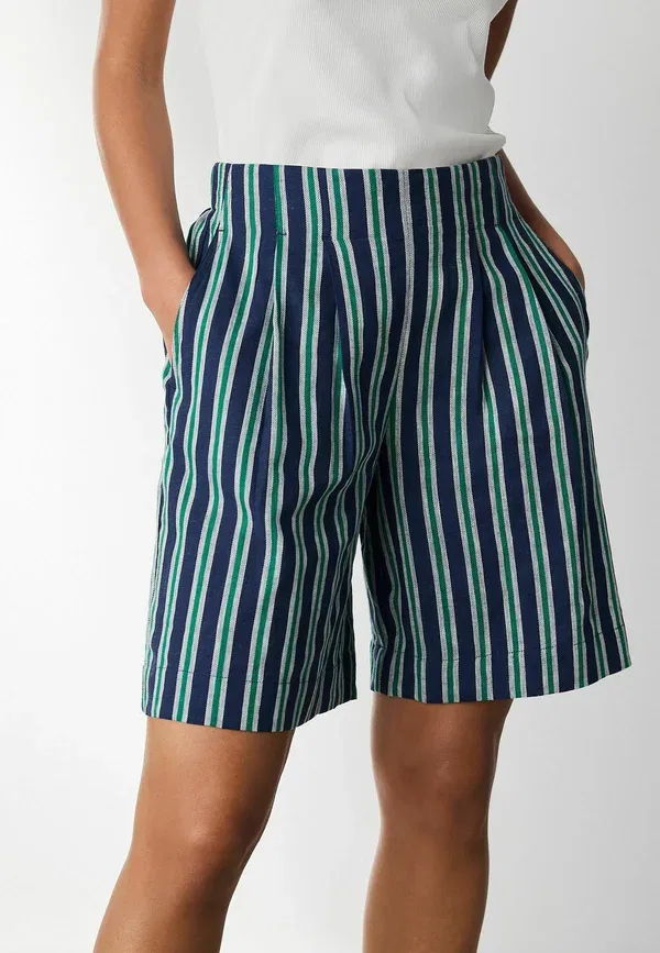 Шорты Next, navy green stripe, темно-зеленый в полоску