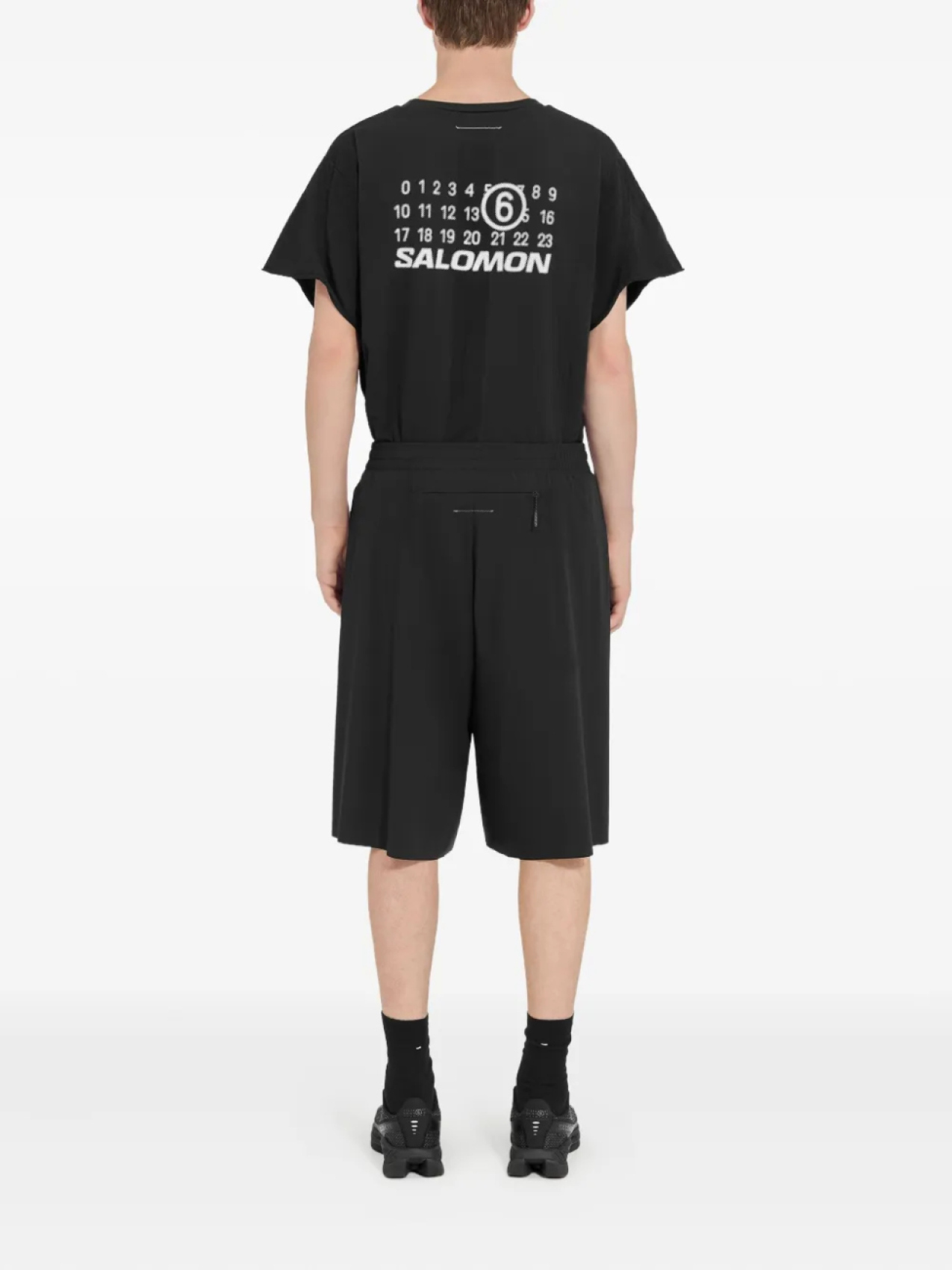 Шорты с принтом из коллаборации с Salomon MM6 Maison Margiela X Salomon, черный — фото 4
