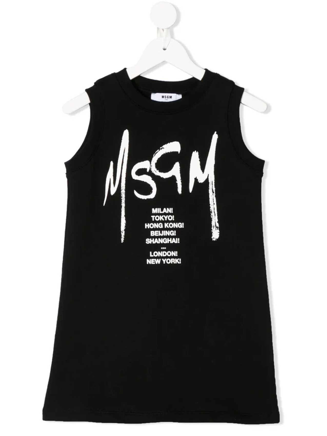 

Платье без рукавов с логотипом MSGM Kids, черный