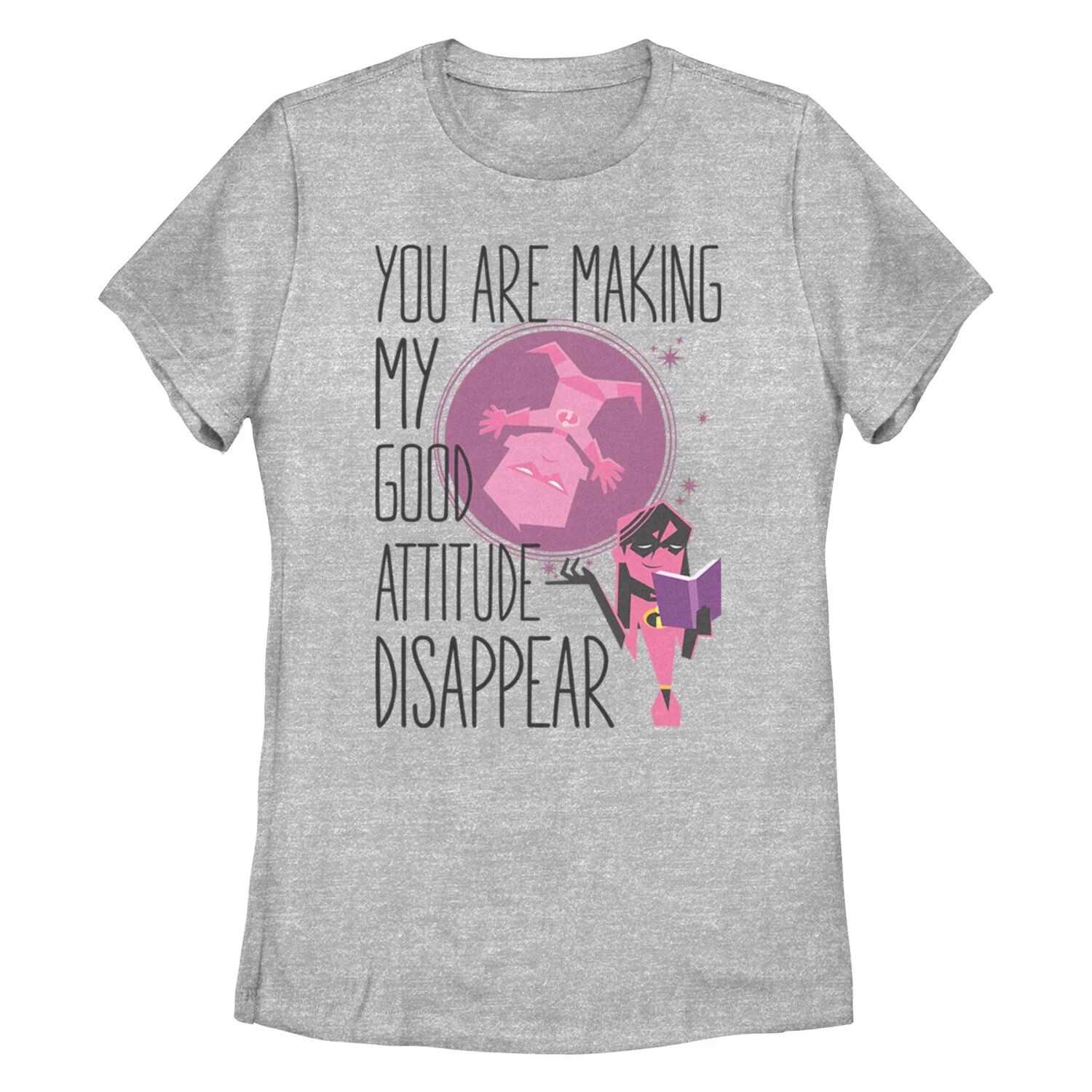 

Футболка Missy Crew с надписью «Good Attitude Disappear» для детей Disney/Pixar «Суперсемейка» Licensed Character