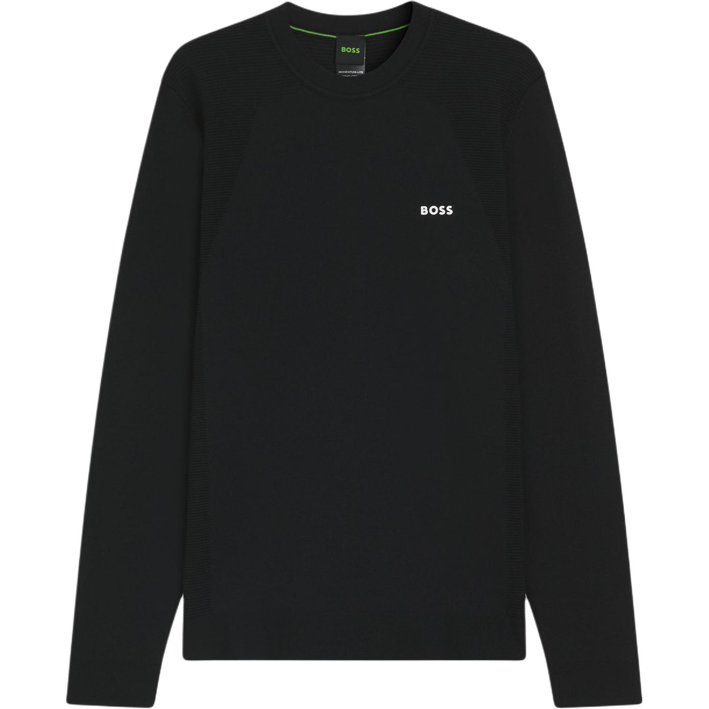 

Boss Logo detail Crew neck Sweater HUGO BOSS, черный