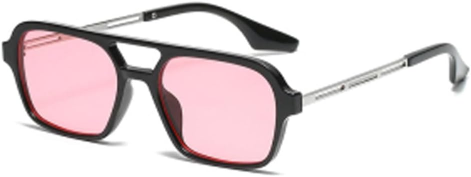 

Модные винтажные солнцезащитные очки для женщин, ретро-очки с двойной перемычкой, в стиле конфетных цветов, для мужчин, ретро-очки с градиентным переходом, очки UV400 HHZZYVY, Black Pink