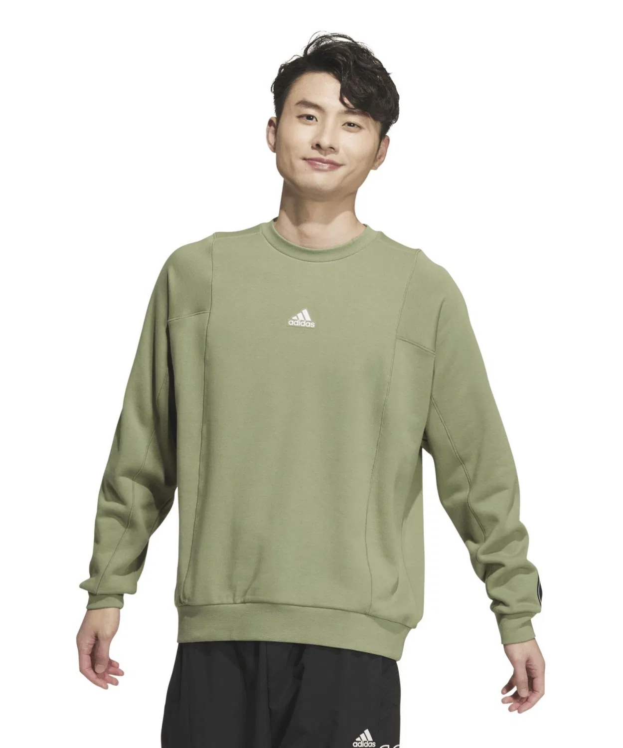 Свитшот adidas Wording Pack Loose Fit French Terry, светло-зелёный