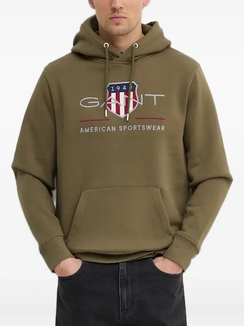 

Толстовка с вышитым логотипом Gant, зеленый