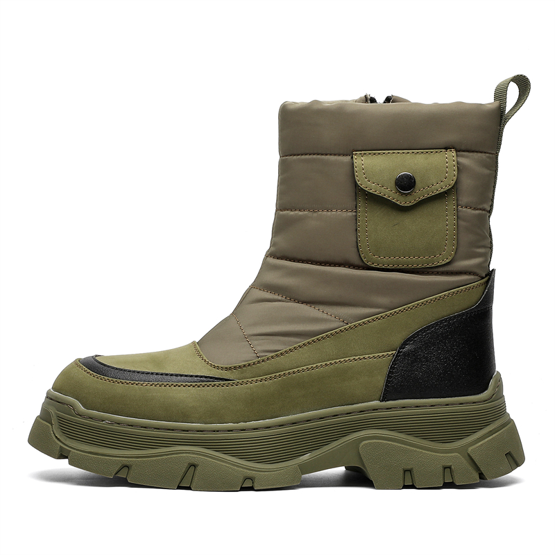 

WEISHIBANGWEI Зимние ботинки мужские зелёные, цвет Green