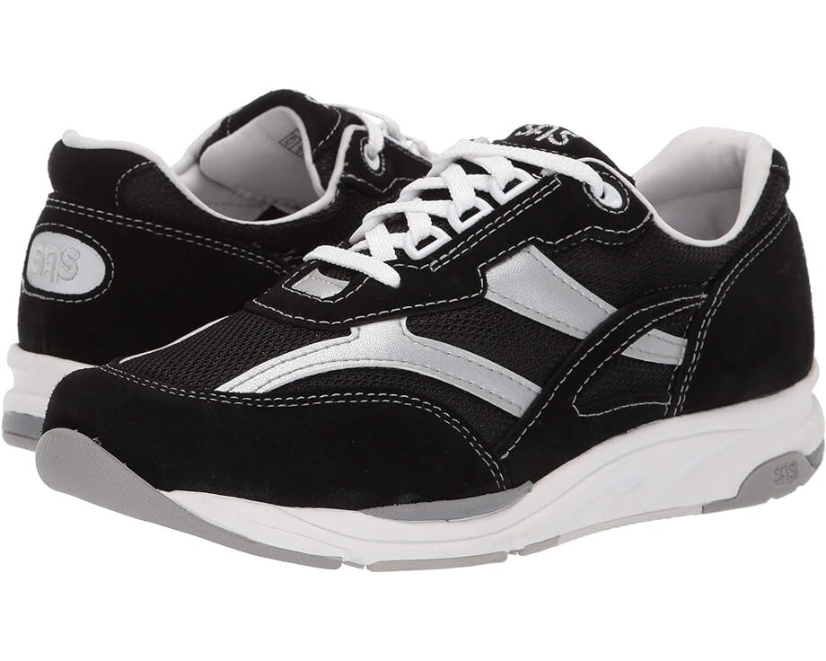 Кроссовки SAS Tour Mesh Comfort Walking Sneaker, цвет Black/Silver