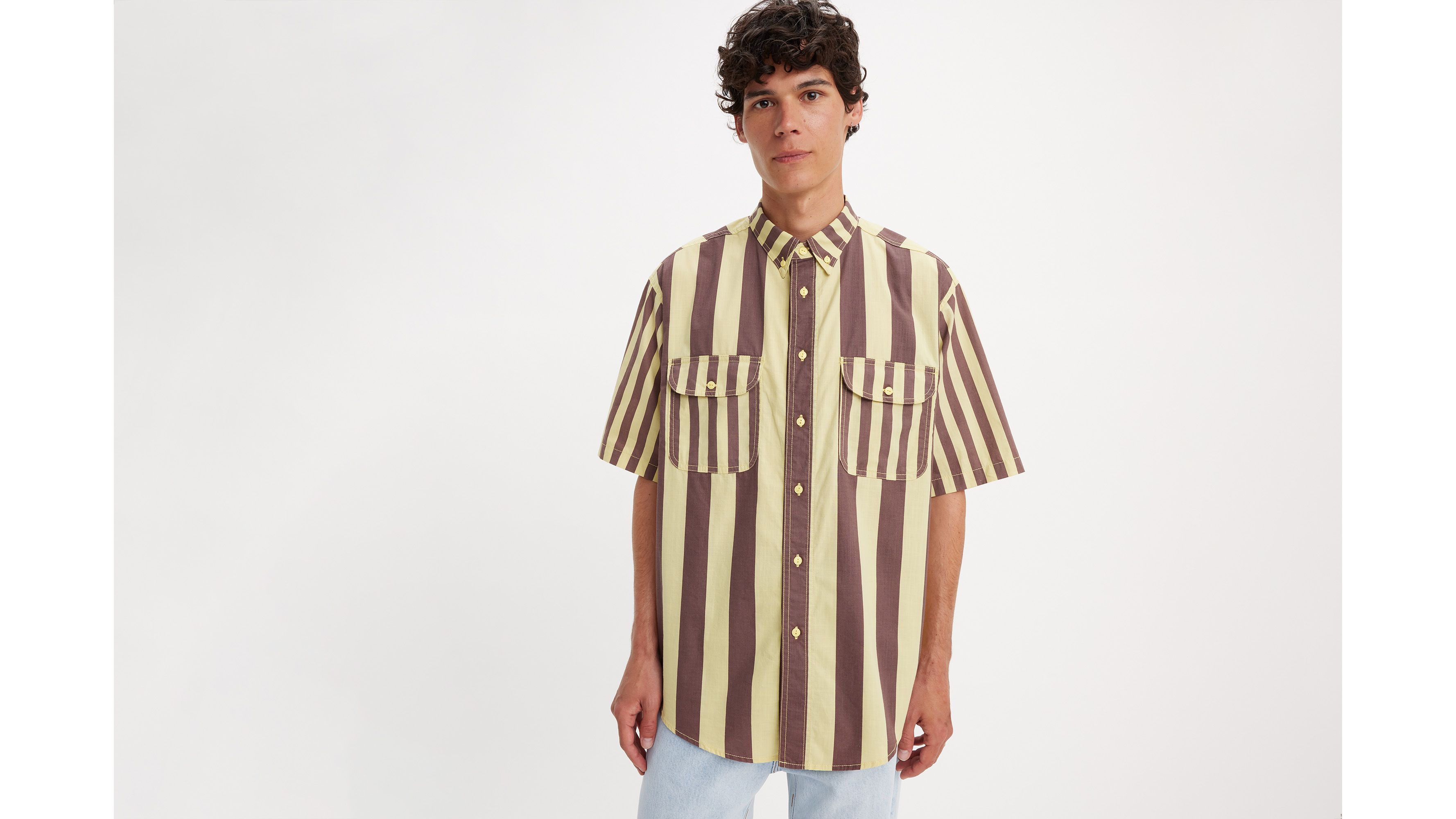 

Рубашка Levi's Skateboarding с коротким рукавом из ткани, цвет Banana Split - Yellow