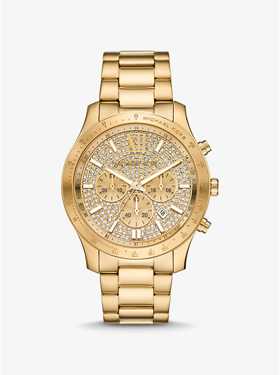 

Крупные часы Berkley Pavé золотистого оттенка Michael Kors, золотой