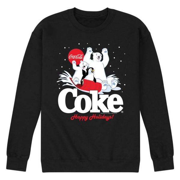 

Мужская толстовка Coca-Cola с принтом "Счастливых праздников" и санками Licensed Character, черный
