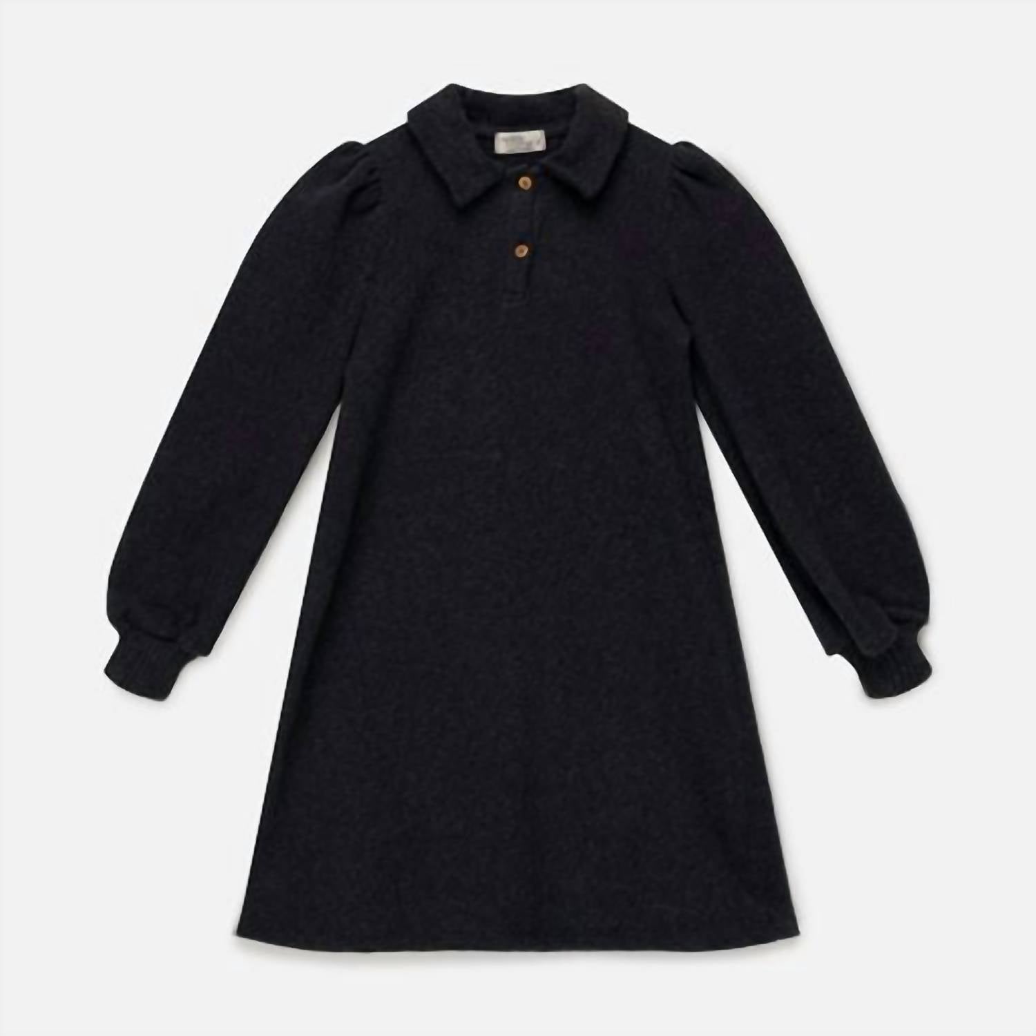 

Детское органическое вязаное платье в темно-сером цвете My little cozmo, темно-серый