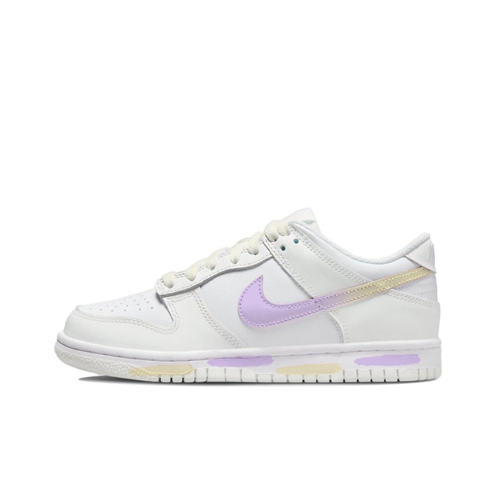 

Кроссовки Nike Dunk Skateboarding Shoes Women's Low-top Pink/Yellow, розовый