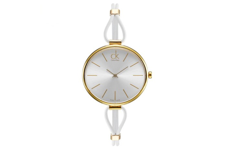

Calvin Klein Часы Selection Collection Wrist Watch Quartz Movement Leather Strap 38mm Silver Dial Women's Watch K3V235L6, Silver Dial