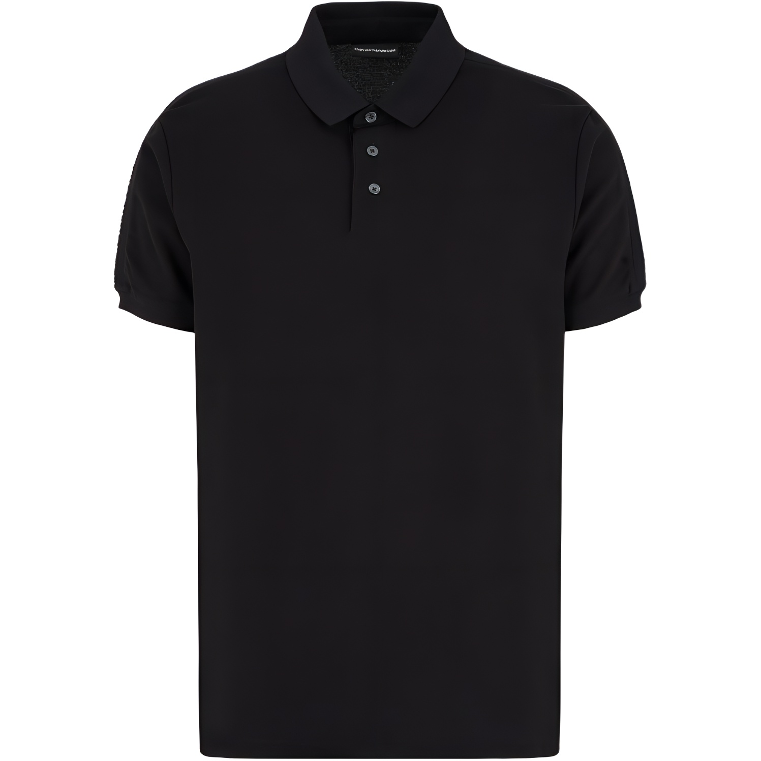 

Футболка поло с коротким рукавом и вышитым логотипом EMPORIO ARMANI, черная