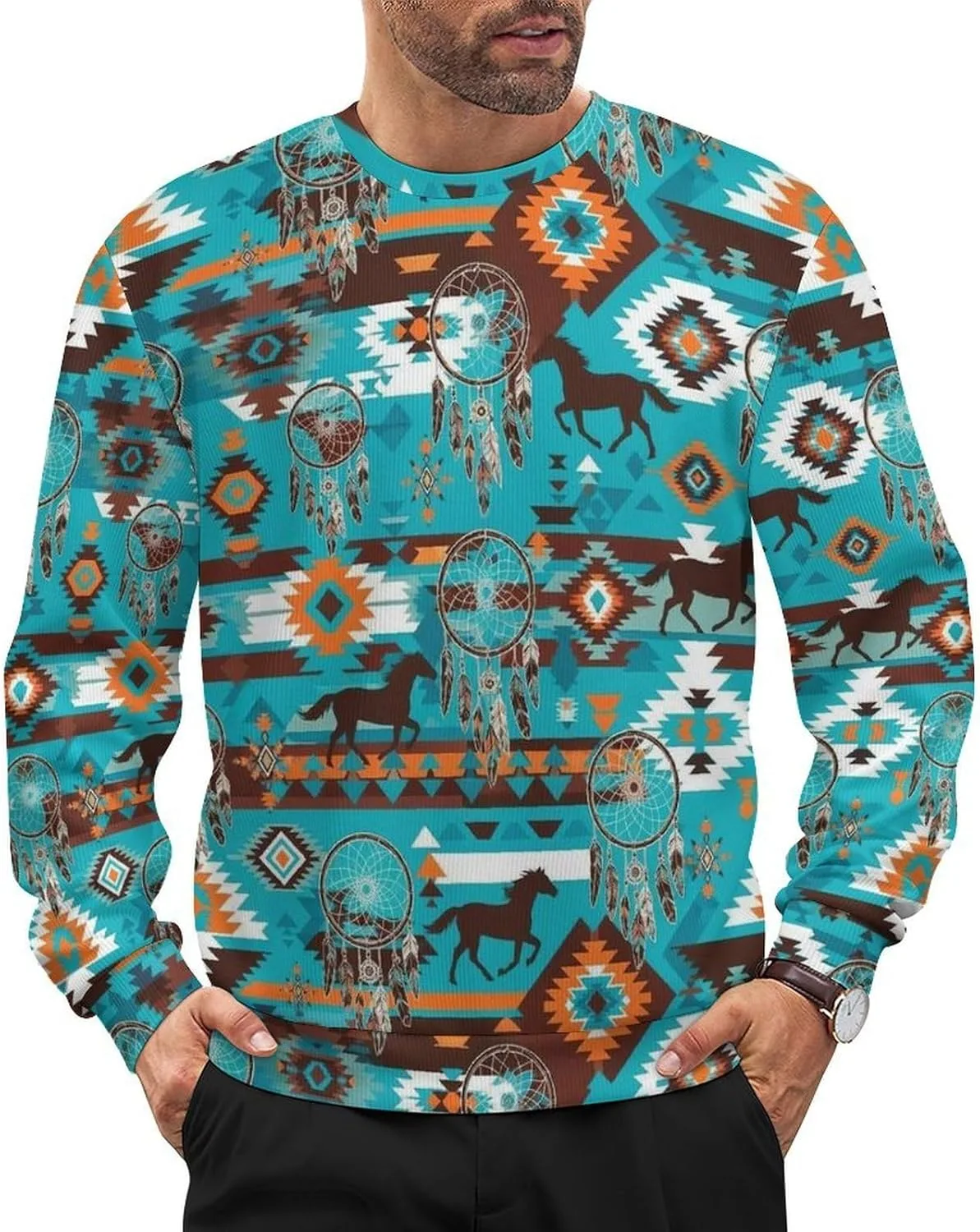 

Мужской вязаный свитер Casual Textured Pullover с длинными рукавами Meaudiwes