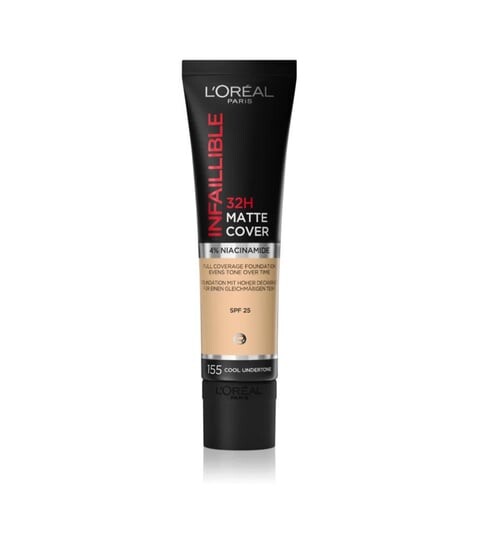

Матирующая основа длительного действия 155 Cool Undertone/Natural Rose, 30 мл L'oreal Paris, Infallible 32H Matte Cover Foundation, L'oréal Paris