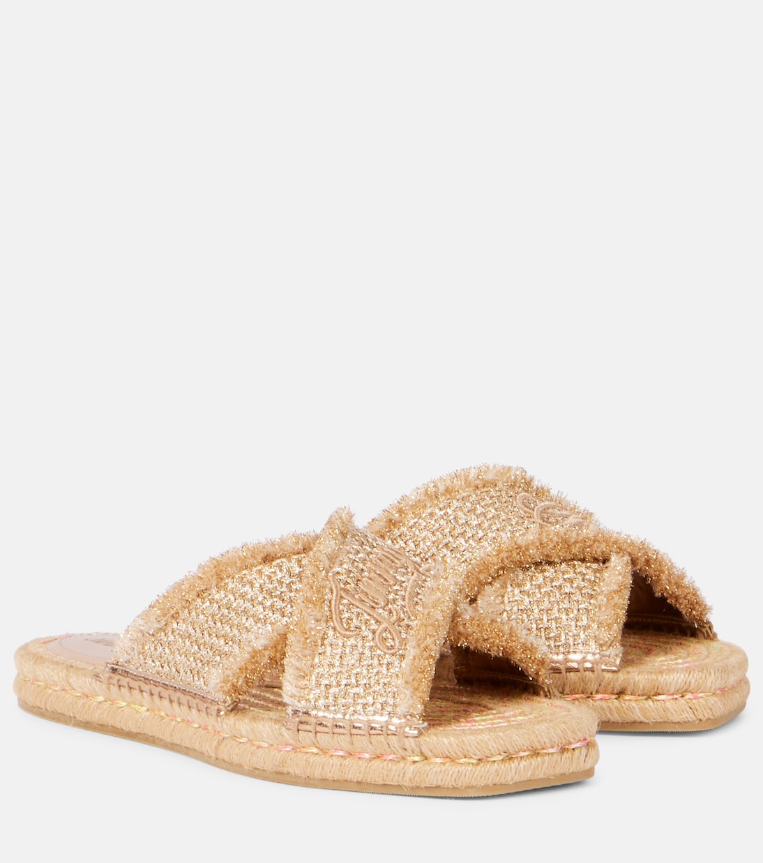 Aciel эспадрильи-слипоны Jimmy Choo, Gold/Dark Cappuccino