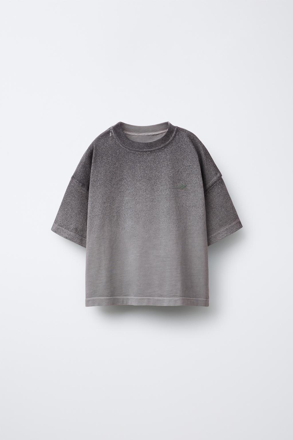 

Футболка с логотипом "краска для одежды" ZARA, цвет Light brown