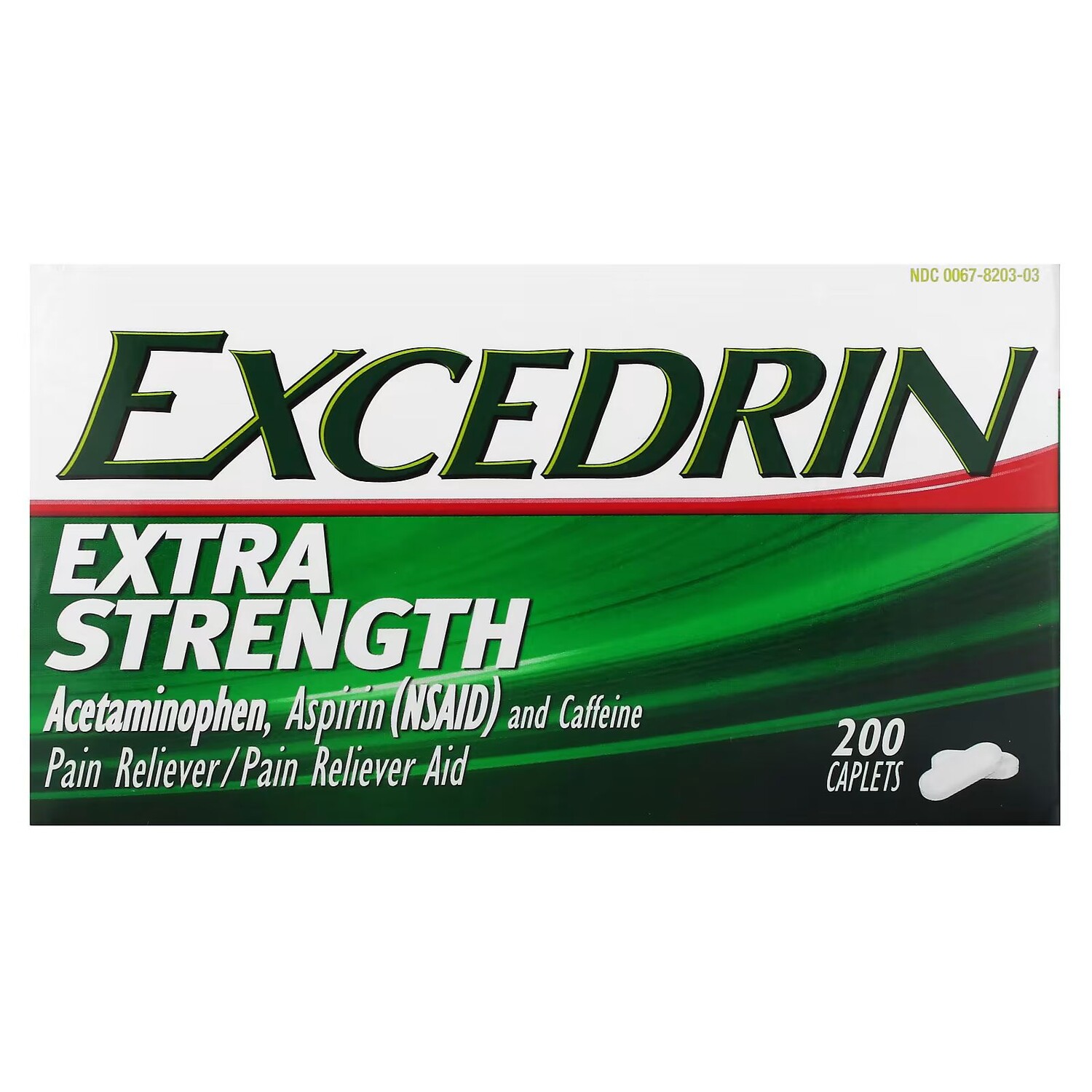 

Экседрин, Дополнительная сила, 200 капсул Excedrin