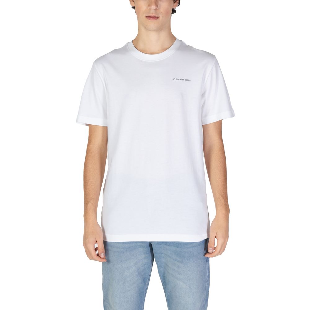 

Белая хлопковая футболка Calvin Klein Jeans
