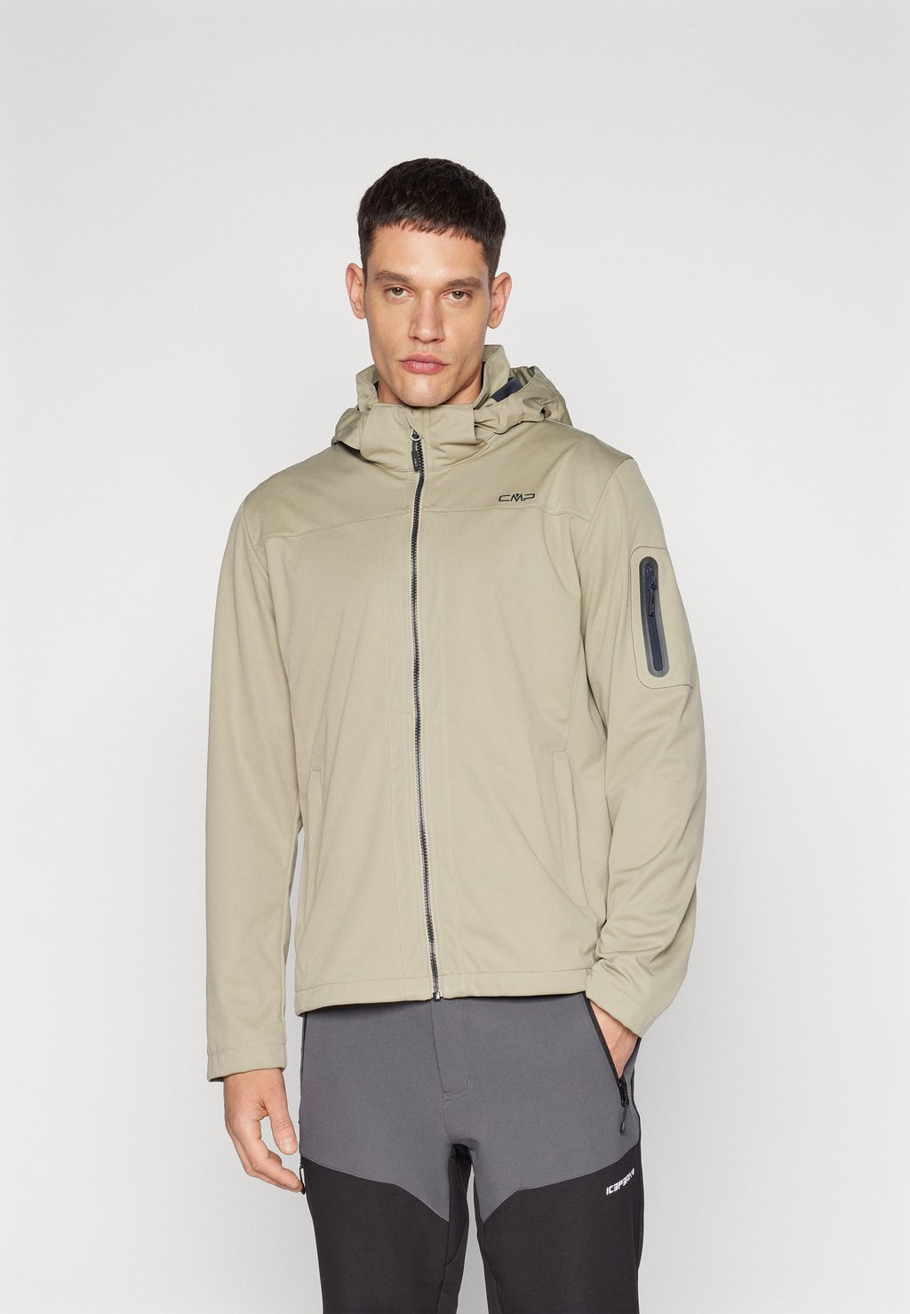 

Куртка софтшелл MAN JACKET ZIP HOOD CMP, хаки