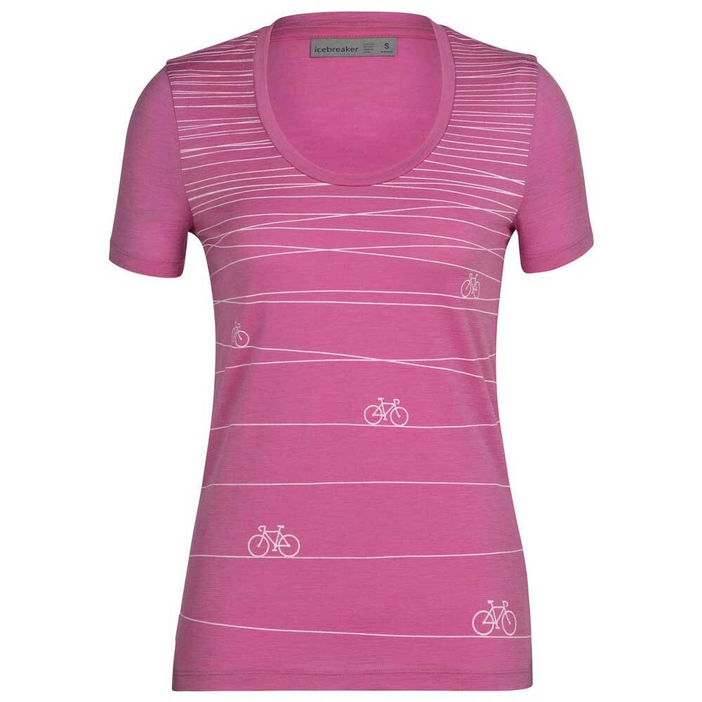 

Футболка Icebreaker Tech Lite II Scoop Hill Sprint Merino, розовый
