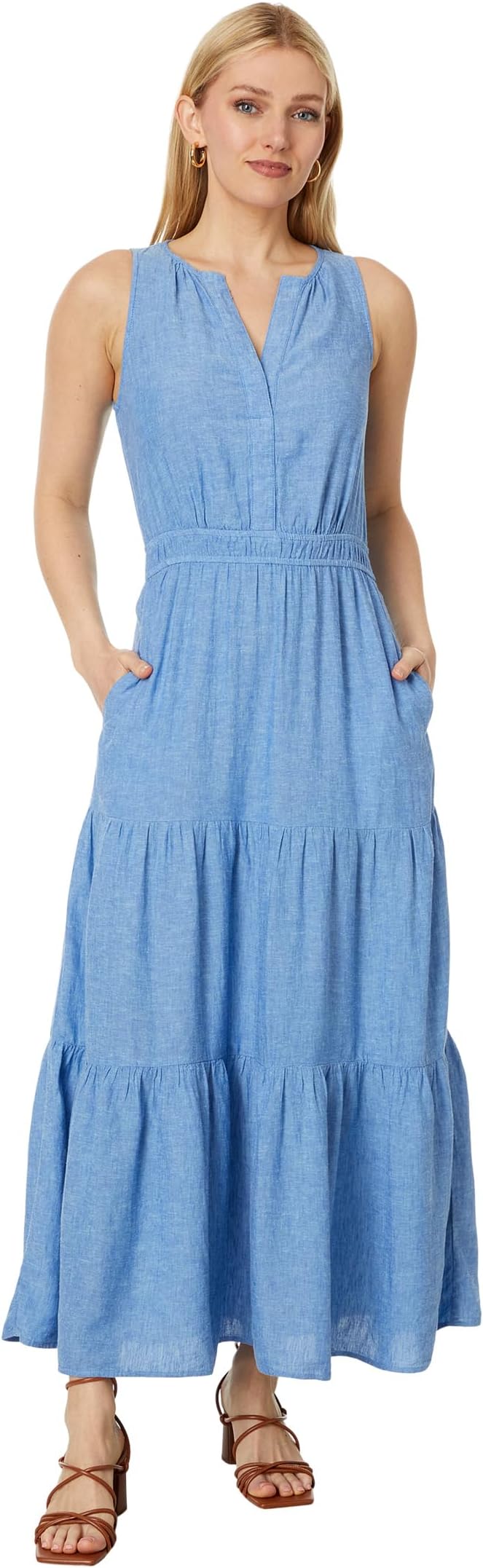 

Платье NIC+ZOE Rumba Linen Daydream Dress, цвет Blue Mix