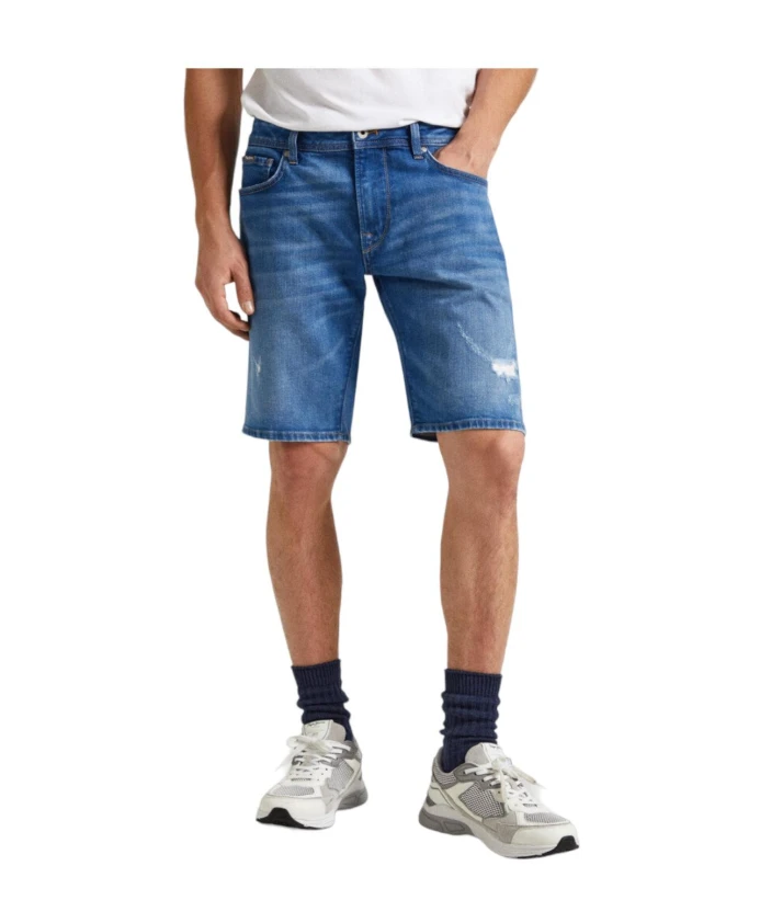 

Джинсовые шорты бермуды классического дизайна Pepe Jeans, синий