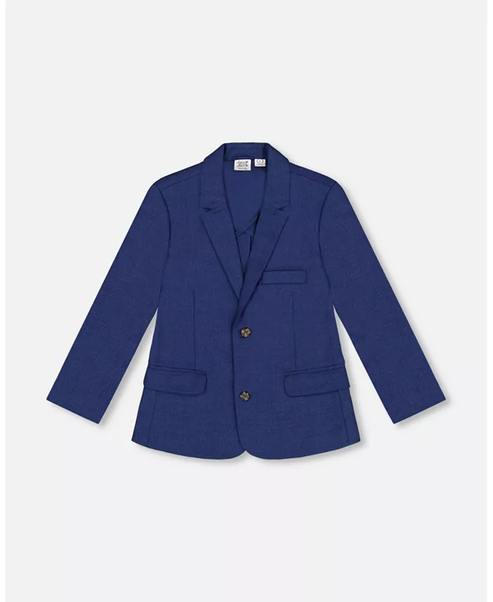 

Двубортный пиджак для старших мальчиков Navy Blue Deux par Deux, синий