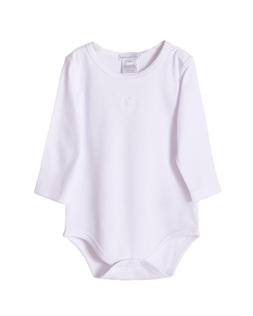 

Боди Babycottons с логотипом и кнопками по бокам, белый