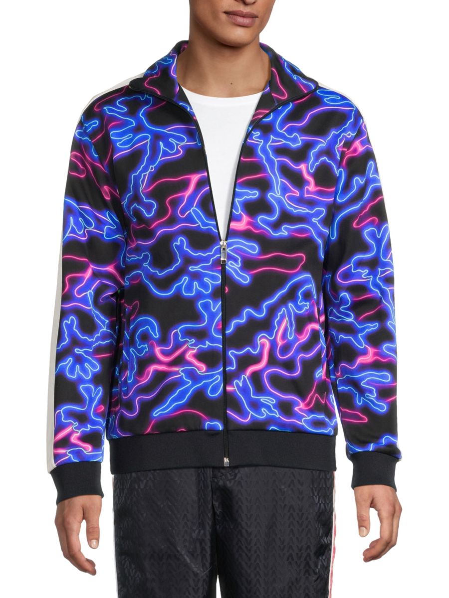 

Куртка на молнии с неоновым камуфляжным принтом Valentino, цвет Neon Camo, Бежевый, Куртка на молнии с неоновым камуфляжным принтом Valentino, цвет Neon Camo