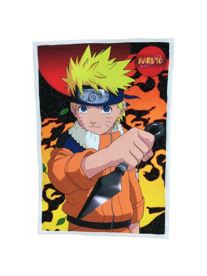 

Пуховое одеяло COFI 1453 Naruto Feece Sherpa 100 x 150 cm ideal für jeden Raum und Fan, оранжевый