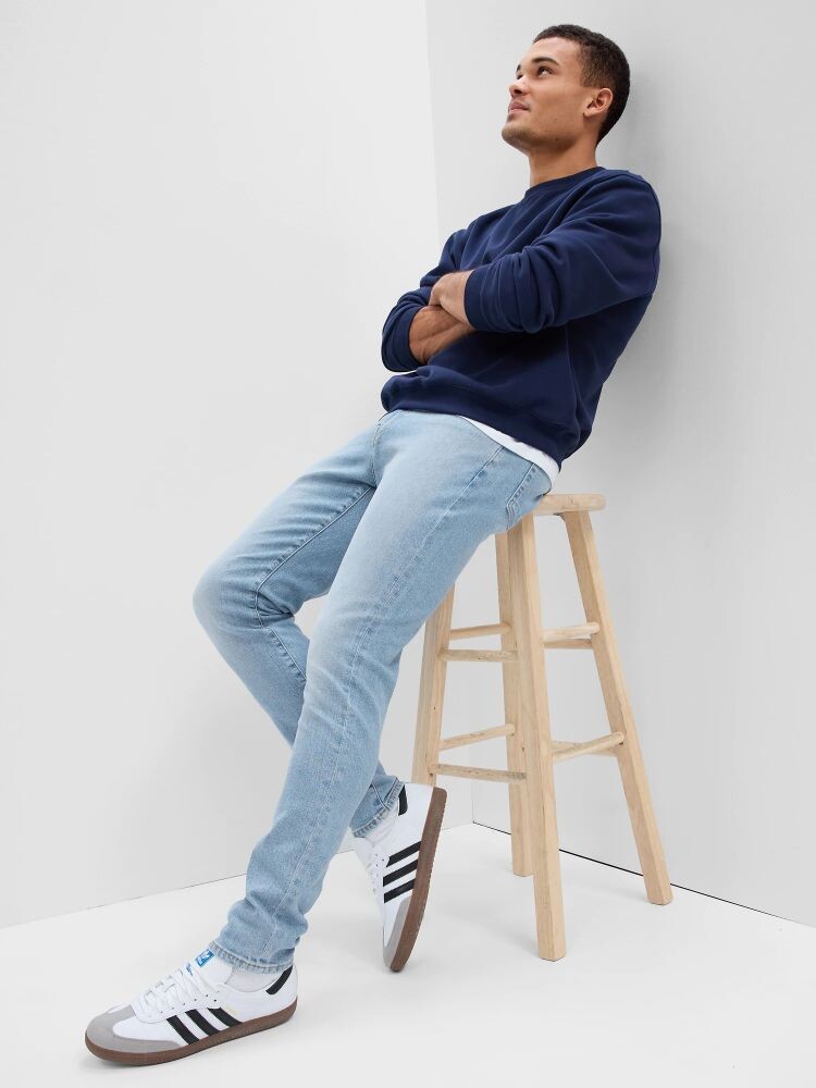 

Узкие зауженные джинсы Gap, синий