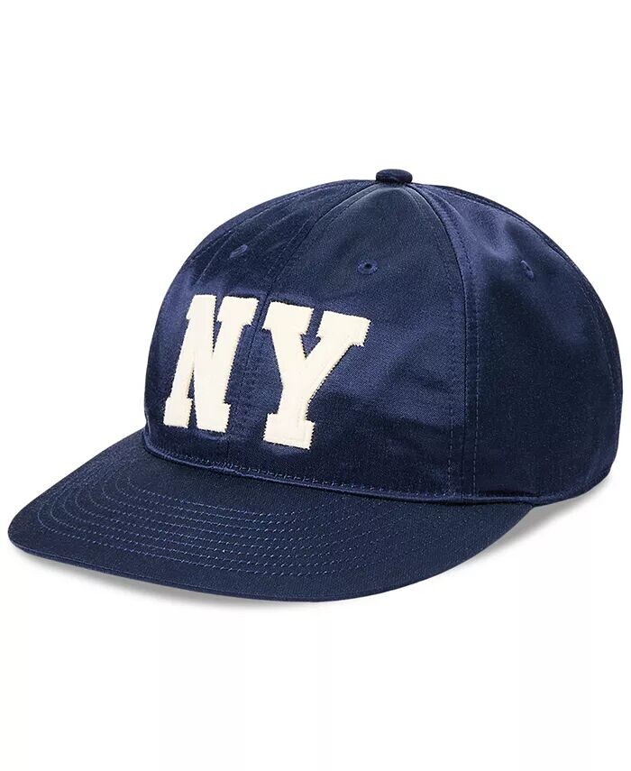 

Мужская атласная бейсболка с нашивкой NY Polo Ralph Lauren, синий