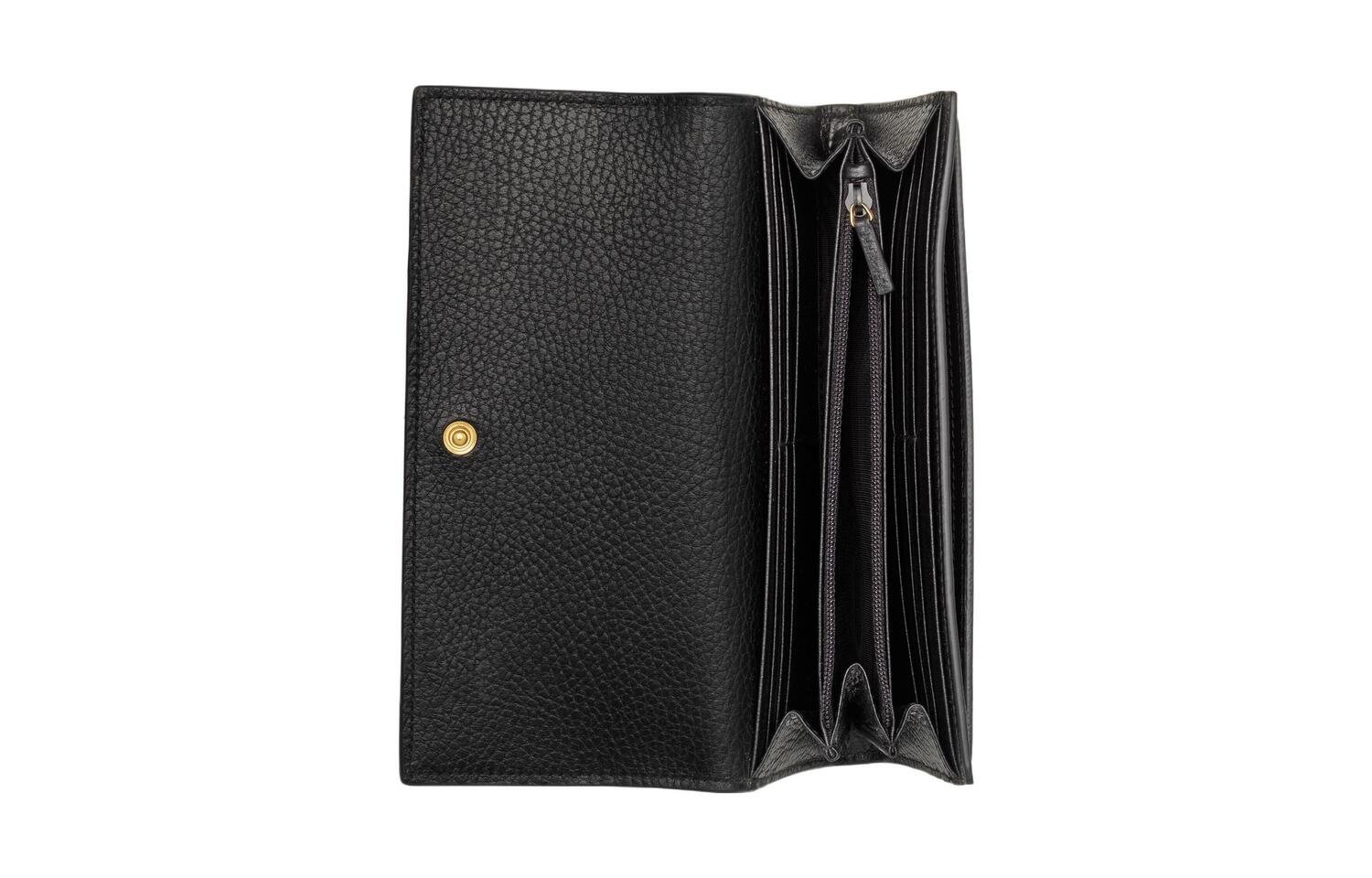 GUCCI Кошелек Canvas With Leather для женщин, синий/черный — фото 4