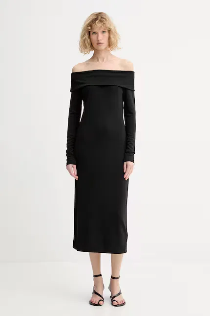 Платье из эластичного полиэстера Calvin Klein, черный — фото 2