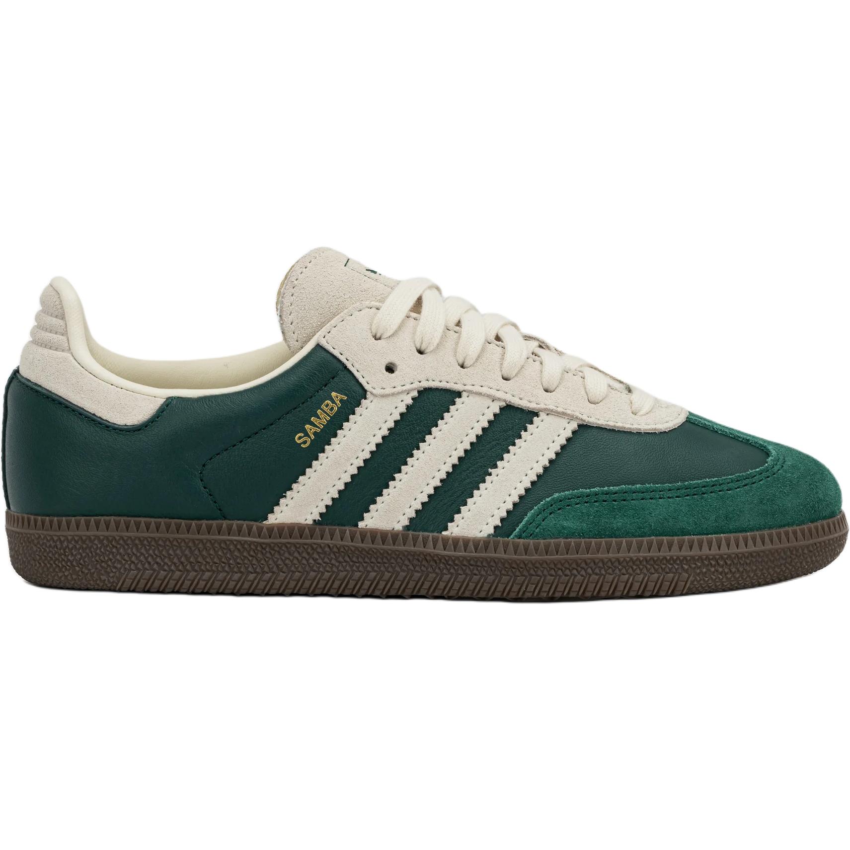 Кроссовки для скейтбординга SAMBA OG с устойчивостью к истиранию Adidas Originals, зеленый/бежевый — фото 2