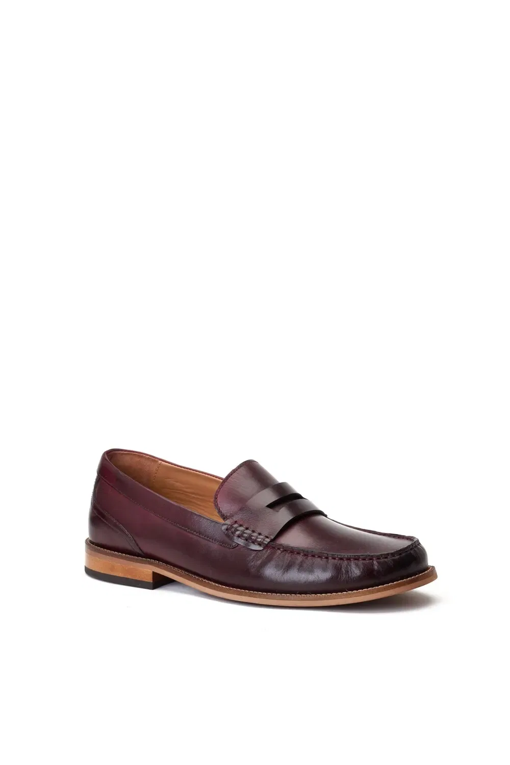 Лоферы Penny Loafer из кожи Base London, винный