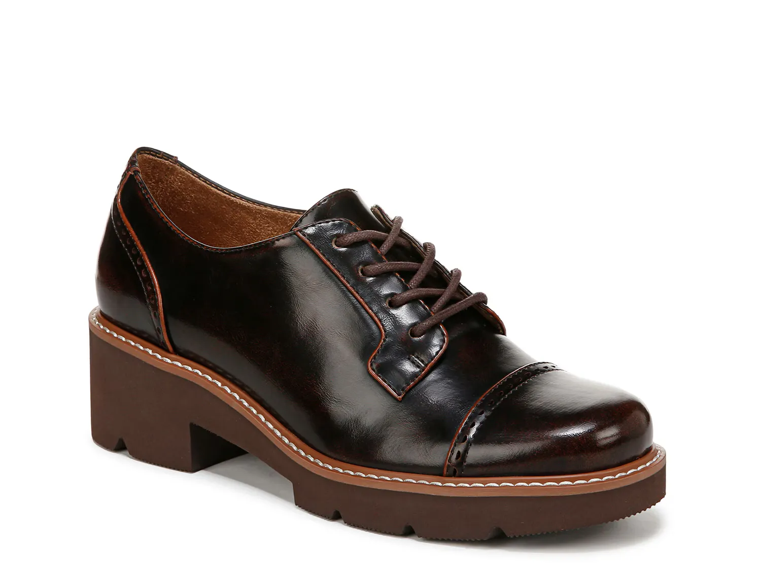 

Оксфорды Cabaret Lace-Up Platform Oxford Naturalizer, темно-коричневый