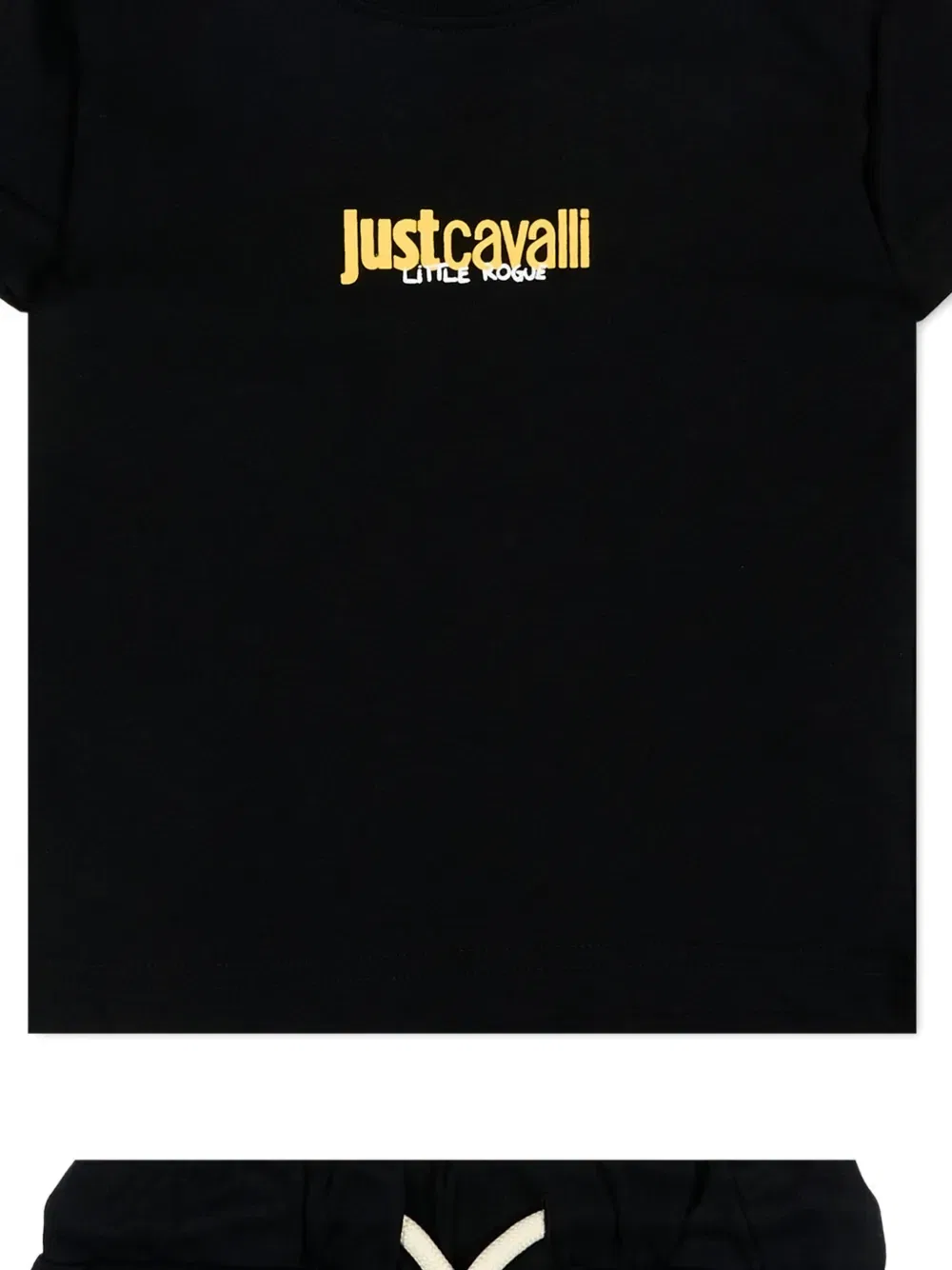 Комплект из футболки и шорт с логотипом Just Cavalli Kids, черный — фото 3