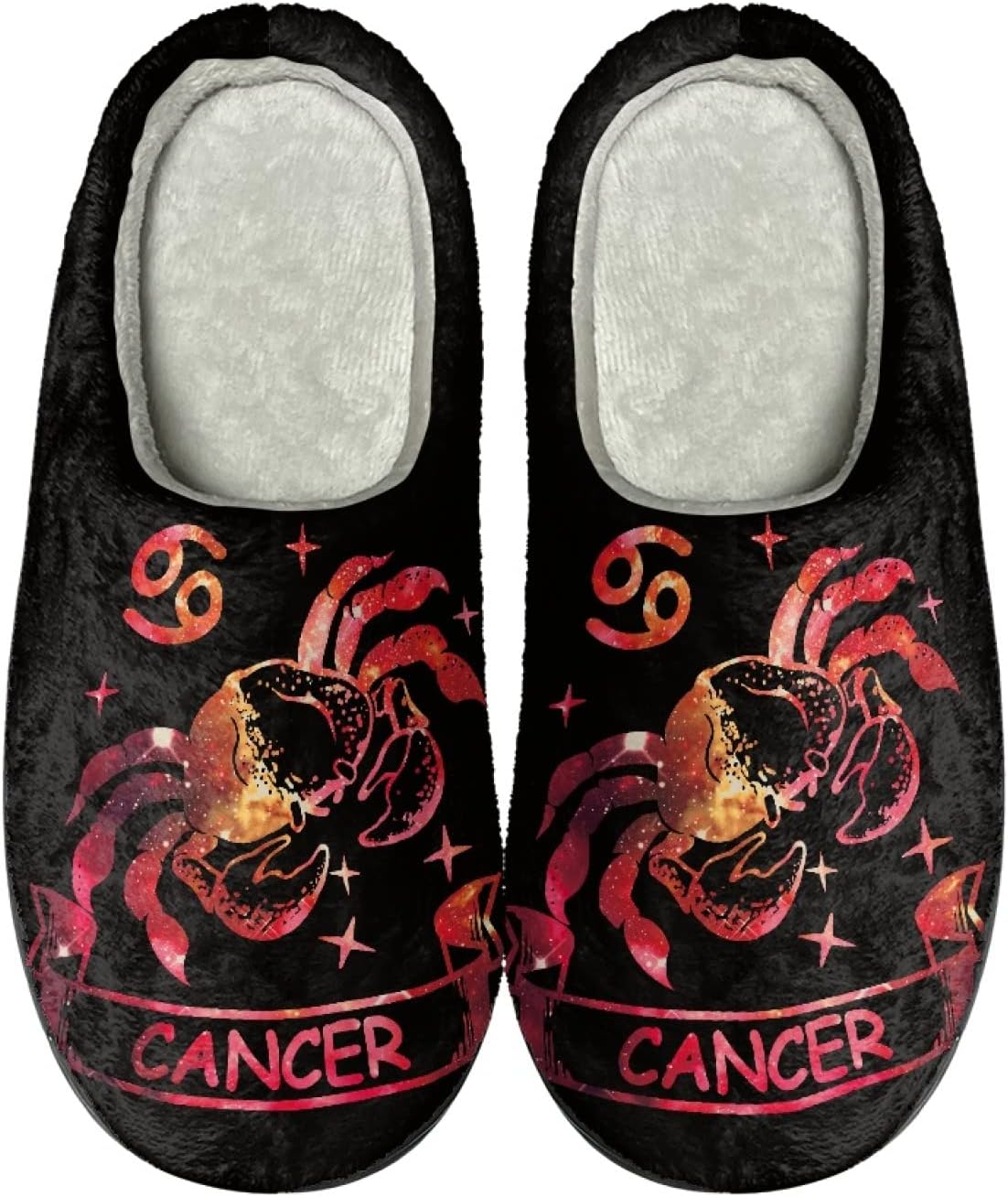 

Унисекс тапочки Howilath из фланели, с мультяшным узором психоделических животных, теплые, дышащие, с противоскользящей подошвой для дома, красный