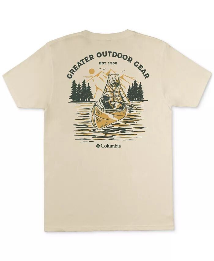 

Мужская футболка с рисунком медведя Delmar Canoe Bear Columbia, белый