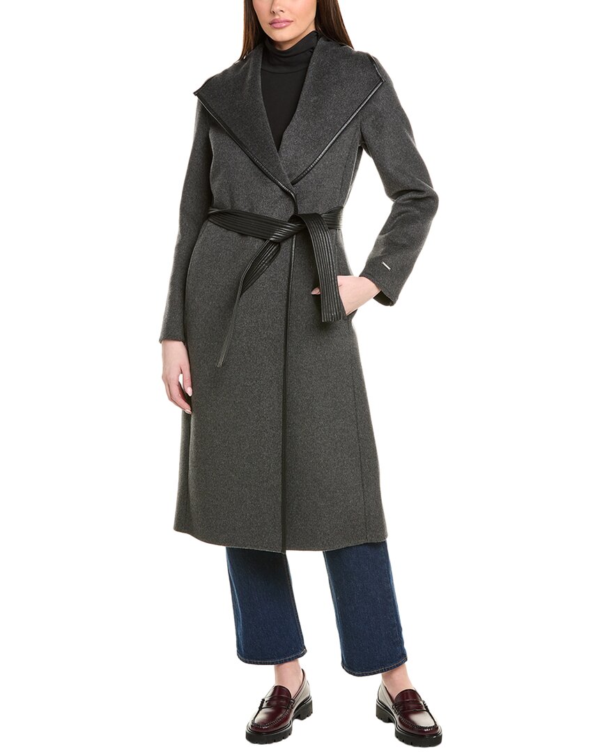 

Пальто Tahari Double Face из смеси шерсти, цвет charcoal